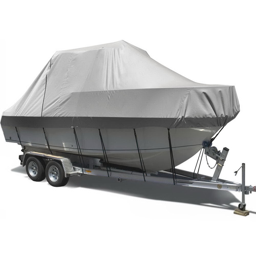 Boat Cover 19-21ft Trailerable Jumbo Marine Grade Heavy Duty - Grey