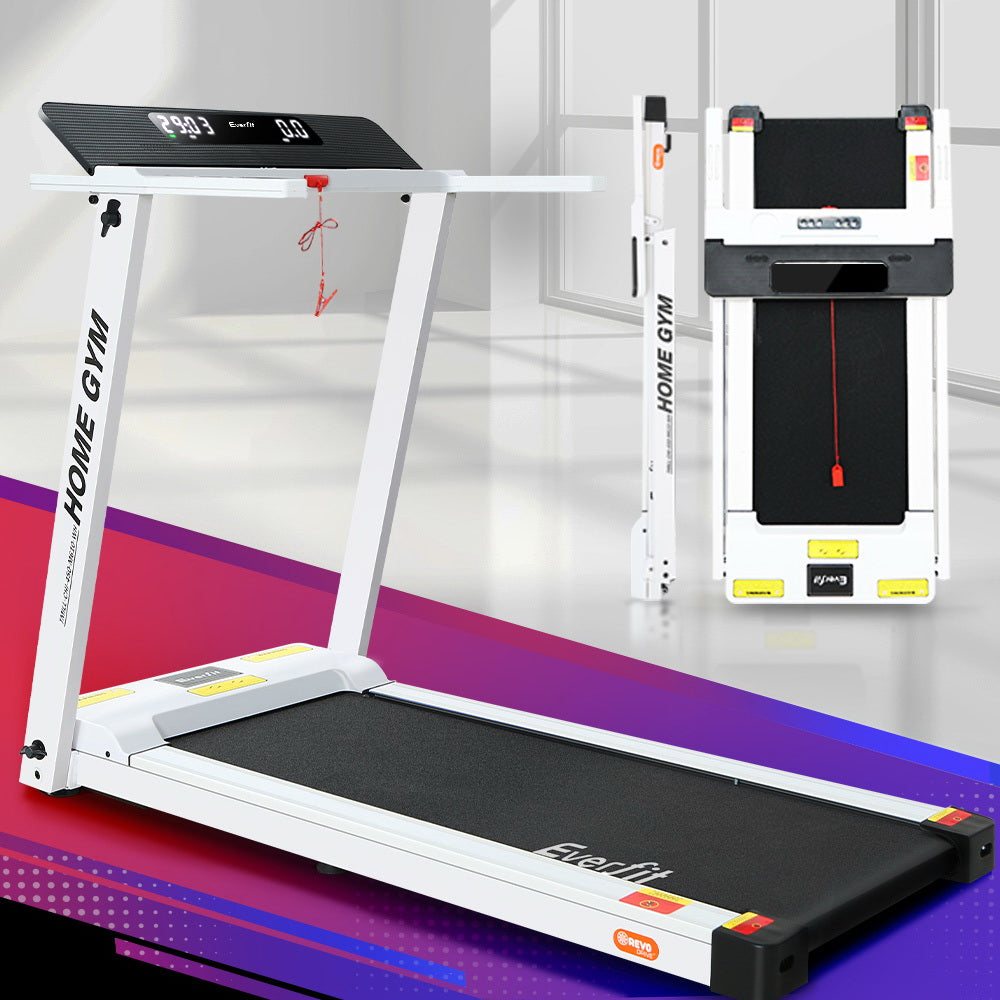 Treadmill Electric Home Gym Fitness Exercise Fully Foldable 450mm - White