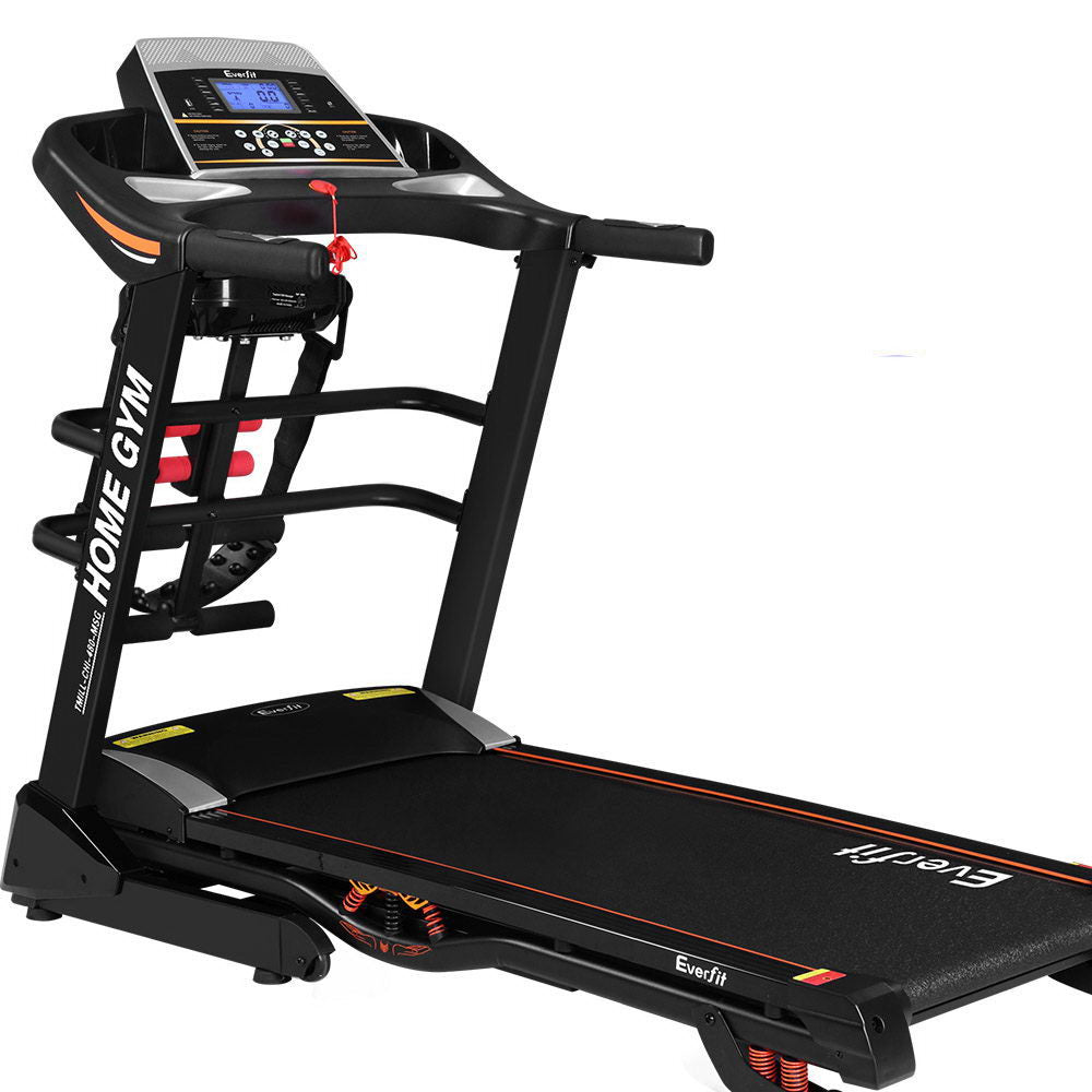 Treadmill Electric Home Gym Fitness Exercise Machine with Massager 480mm - Black