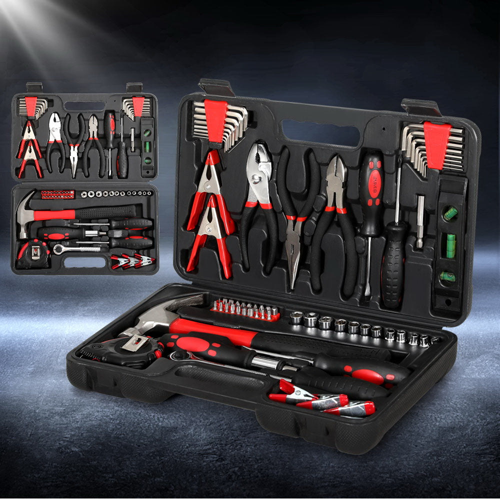 70pcs Tool Kit Set Box Household Toolbox Repair Hard Case Black