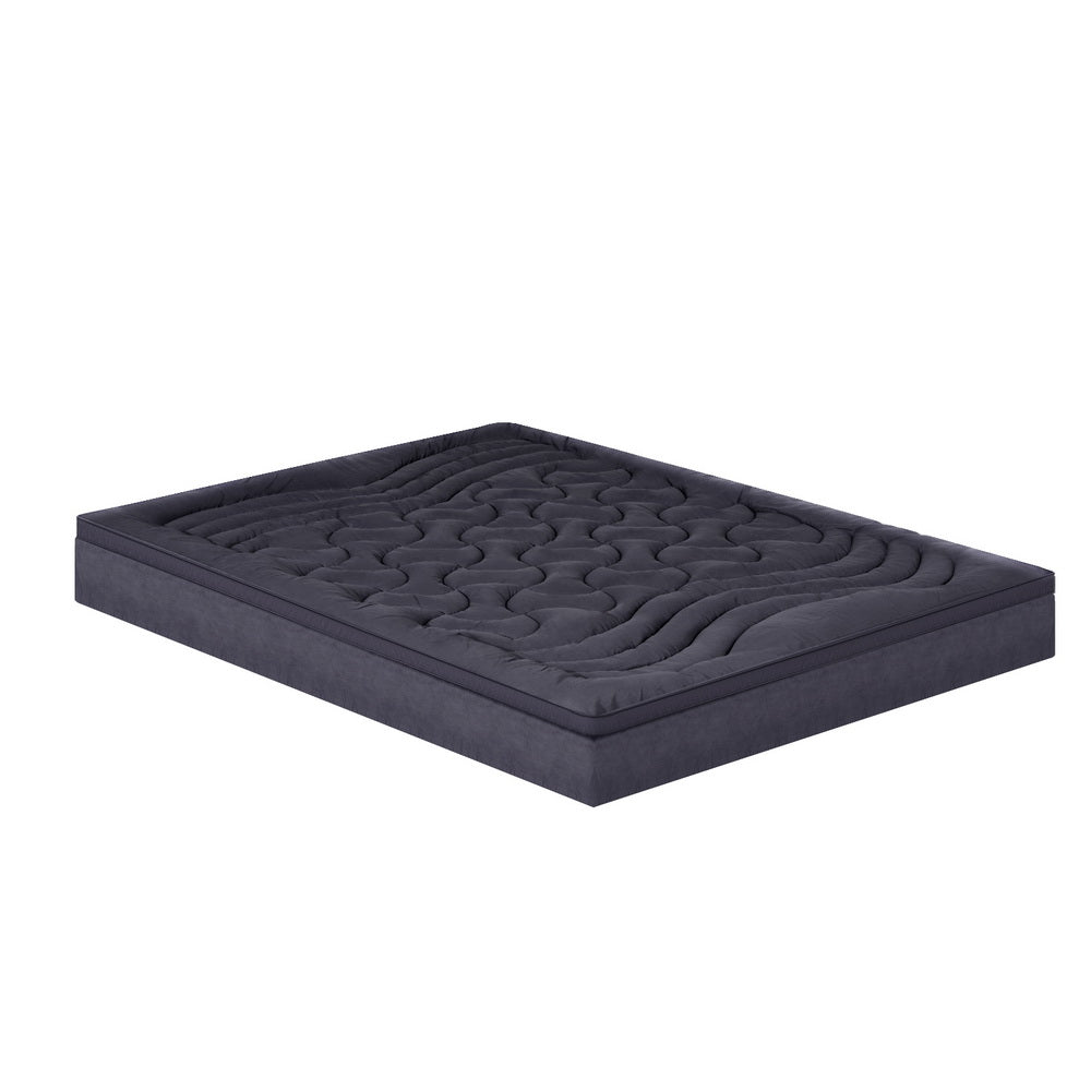 DOUBLE 3 Zone Mattress Topper Pillowtop - Charcoal