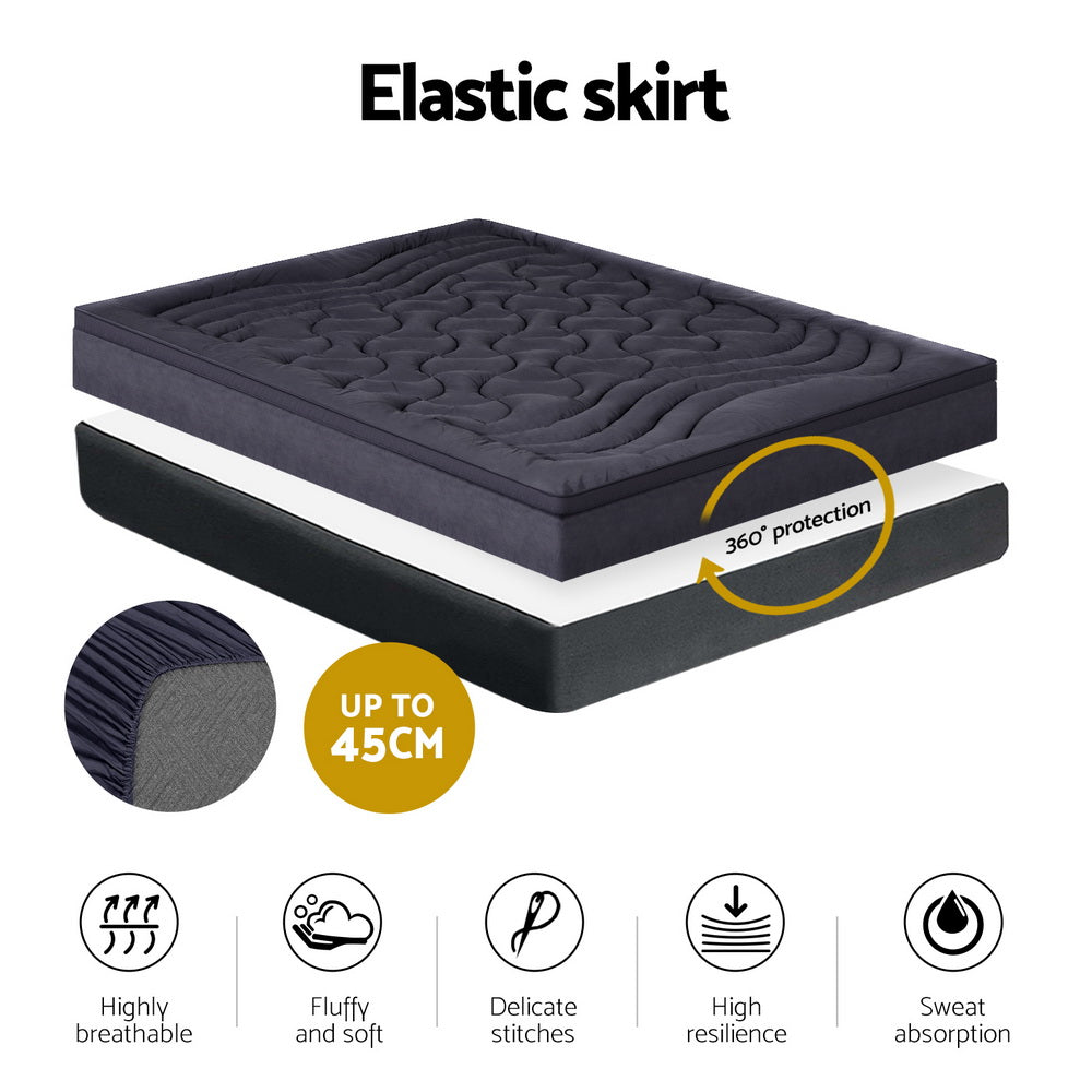 King Giselle Bedding Mattress Topper Pillowtop 3-Zone