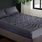 QUEEN 3 Zone Mattress Topper Pillowtop - Charcoal