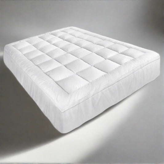 QUEEN Mattress Topper Pillowtop Bamboo - White