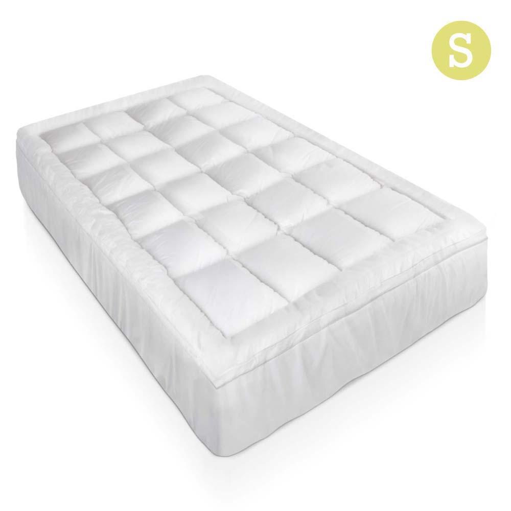 SINGLE Mattress Topper Pillowtop Bamboo - White