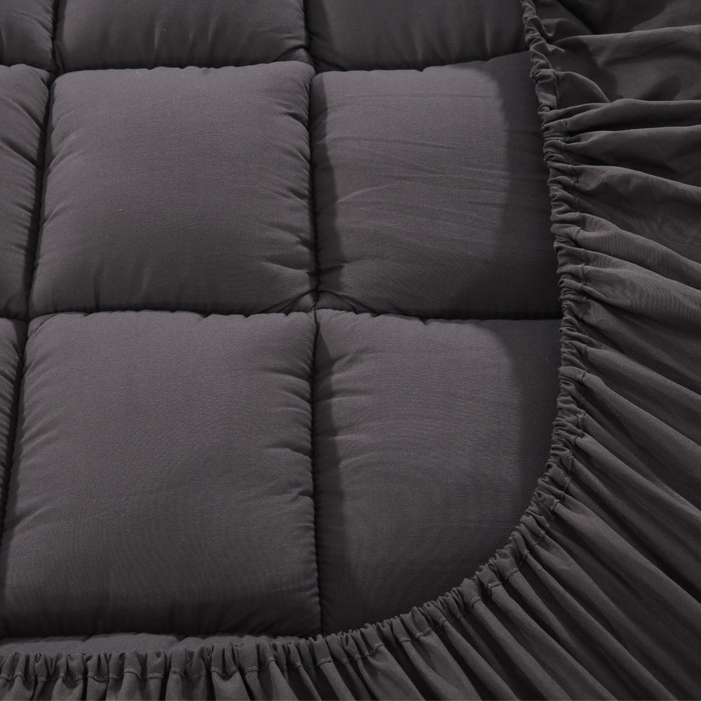 King Giselle Bedding Mattress Topper Pillowtop Bamboo Charcoal