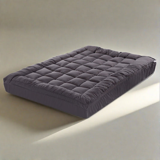 QUEEN Mattress Topper Pillowtop Bamboo - Charcoal