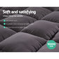 Single Giselle Bedding Mattress Topper Pillowtop Bamboo Charcoal