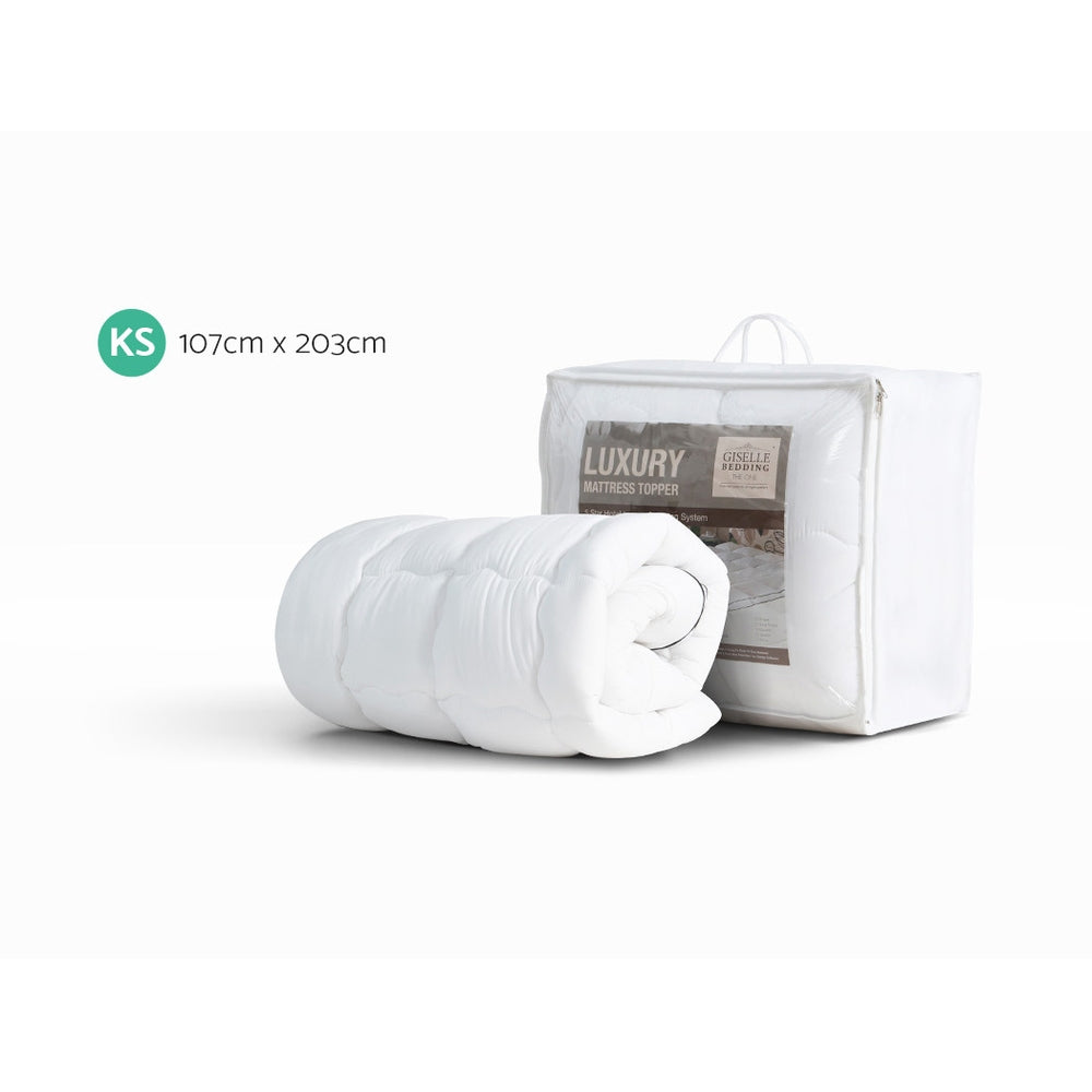 King Single Giselle Bedding Mattress Topper Pillowtop