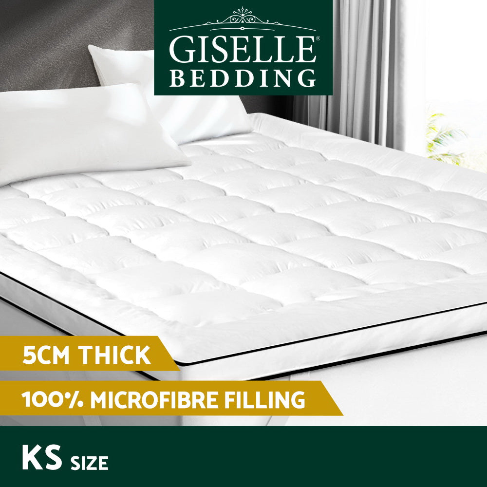 King Single Giselle Bedding Mattress Topper Pillowtop
