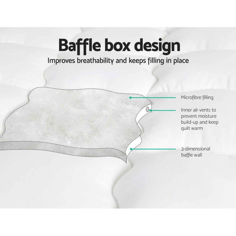 King Single Giselle Bedding Mattress Topper Pillowtop