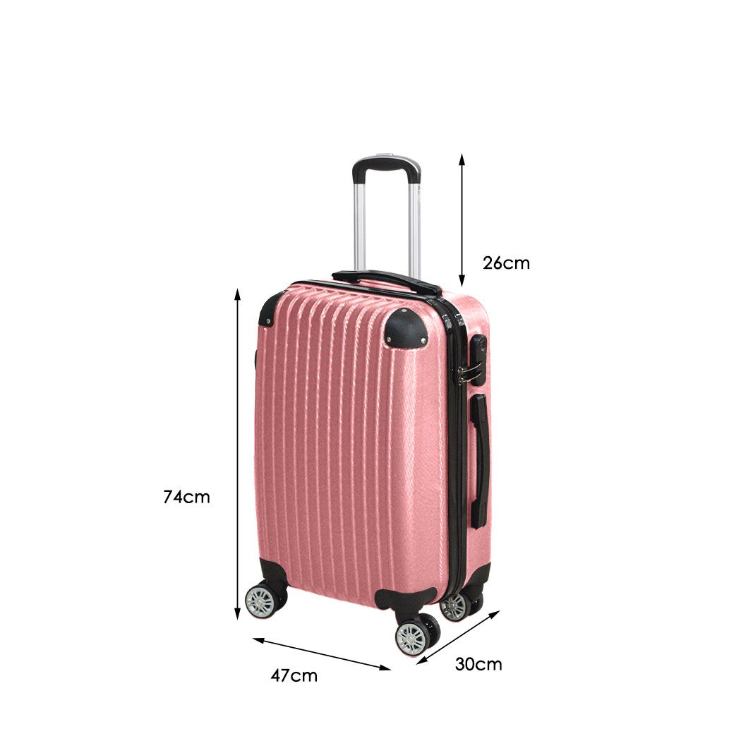 28" Luggage Suitcase Code Lock Hard Shell Travel Carry Bag Trolley