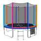10ft Trampoline Round Trampolines Kids Safety Net Enclosure Pad Outdoor Gift Multi-coloured