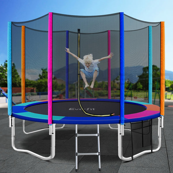 12FT Trampoline Round Trampolines Kids Safety Net Enclosure Pad