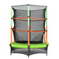 Trampoline 4.5FT Kids Trampolines Cover Safety Net Pad Ladder Gift Green