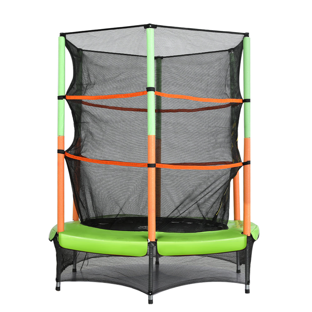 Trampoline 4.5FT Kids Trampolines Cover Safety Net Pad Ladder Gift Green