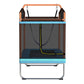 6ft Trampoline Kids 2-in-1 Swing Belt Safety Net Gift Rectangle - Orange