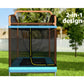 Everfit Trampoline for Kids 6FT Rectangle with Swing Enclosure Safety Net Orange