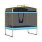 Everfit Trampoline for Kids 6FT with Enclosure Safety Net Swing Rectangle Yellow