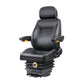 Adjustable Tractor Seat with Suspension - Black