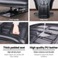 PU Leather Tractor Seat with Sliding Track - Black