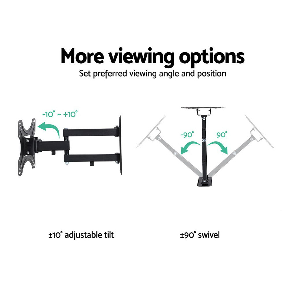 TV Wall Mount Bracket Tilt Swivel Full Motion 32 37 42 Inch Plasma Screen LCD