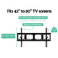 TV Wall Mount Bracket Tilt Flat Slim LED LCD Plasma 42 55 65 75 90 inch