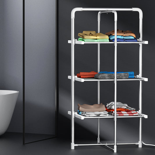 Electric Heated Towel Rail Rack 30 Bars Foldable Clothes Dry Warmer