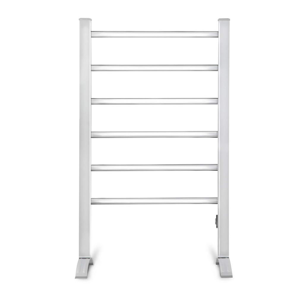 Electric Heated Towel Rail Rack 6 Bars Freestanding Clothes Dry Warmer