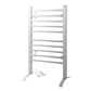 Electric Heated Towel Rail Rack 10 Bars Freestanding Clothes Dry Warmer