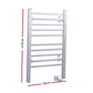 Electric Heated Towel Rail Rack 10 Bars Freestanding Clothes Dry Warmer