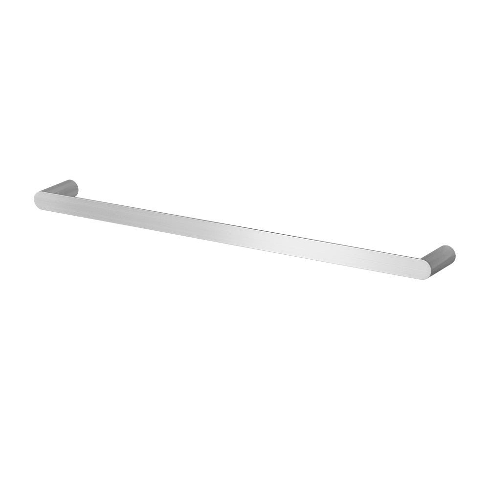Towel Rail Rack Holder Single 600mm Wall Mounted Stainless Steel - Silver