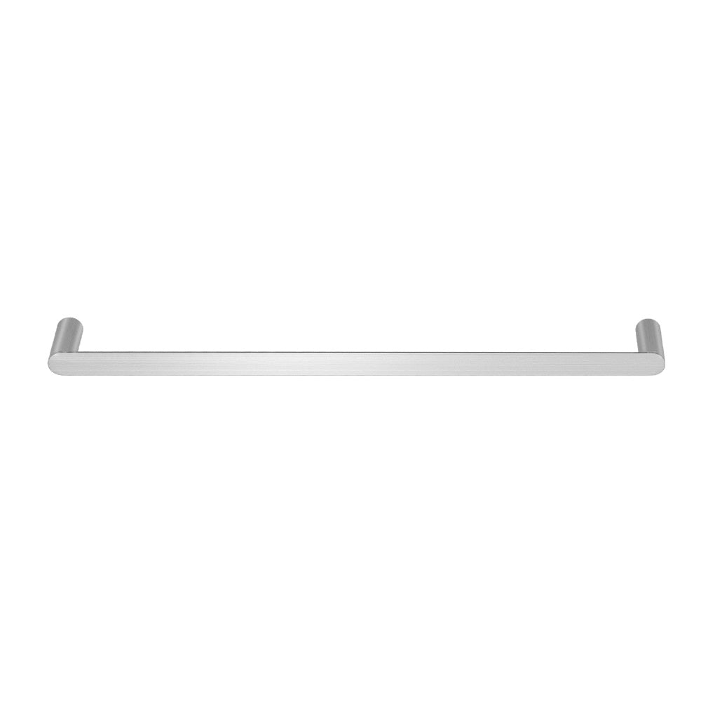 Towel Rail Rack Holder Single 600mm Wall Mounted Stainless Steel - Silver