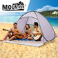 Pop Up Beach Tent Camping Portable Shelter Shade 2 Person Tents Fish Grey