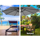 3m Kapolei Outdoor Umbrella Cantilever Sun Stand UV Garden with 50x50cm Base - Grey