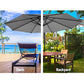 3m Honolulu Outdoor Umbrella Cantilever Beach Garden with Base - Grey