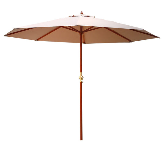 3m Kahului Outdoor Umbrella Pole Cantilever Stand Garden Patio - Beige