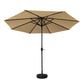 3m Kahului Outdoor Umbrella Beach Pole Garden Tilt Sun Patio UV with Base - Beige