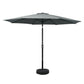 3m Kahului Outdoor Umbrella Beach Pole Garden Tilt Sun Patio UV with Base - Charcoal