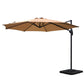 3m Lahaina Outdoor Umbrella Cantilever Beach Stand Sun with Base - Beige