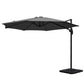 3m Lahaina Outdoor Umbrella Cantilever Beach Stand Sun with Base - Charcoal