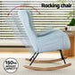 Rocking Chair Velvet Armchair Feeding Chair - Blue