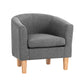 Maure Accent Tub Fabric Lounge Armchair - Grey
