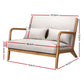 Armchair Lounge Chair Accent Couch Sofa Loveseat - Beige Wood