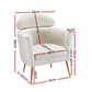 Armchair Boucle Fabric - White