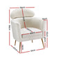 Armchair Bouclé Fabric - White