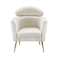 Armchair Bouclé Fabric - White