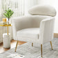 Armchair Boucle Fabric - White