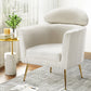 Armchair Bouclé Fabric - White