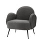 Mariana Accent Sherpa Boucle Lounge Armchair - Charcoal